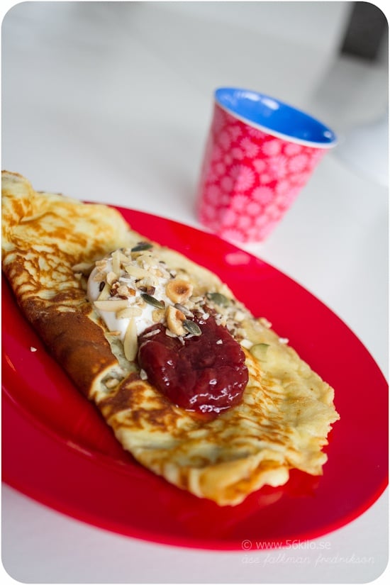 Mandelpannkakor 56kilo.se Recept, Inspiration och Hälsotips