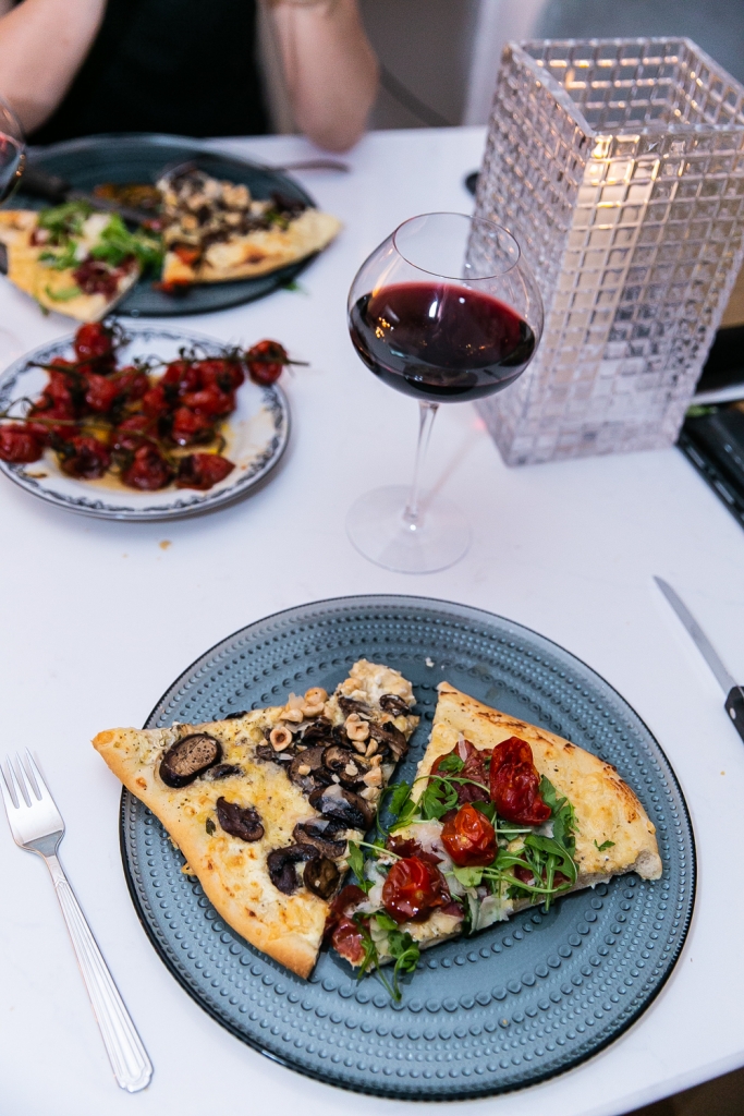 Pizza Bianco med vitlök & champinjoner 56kilo.se Recept