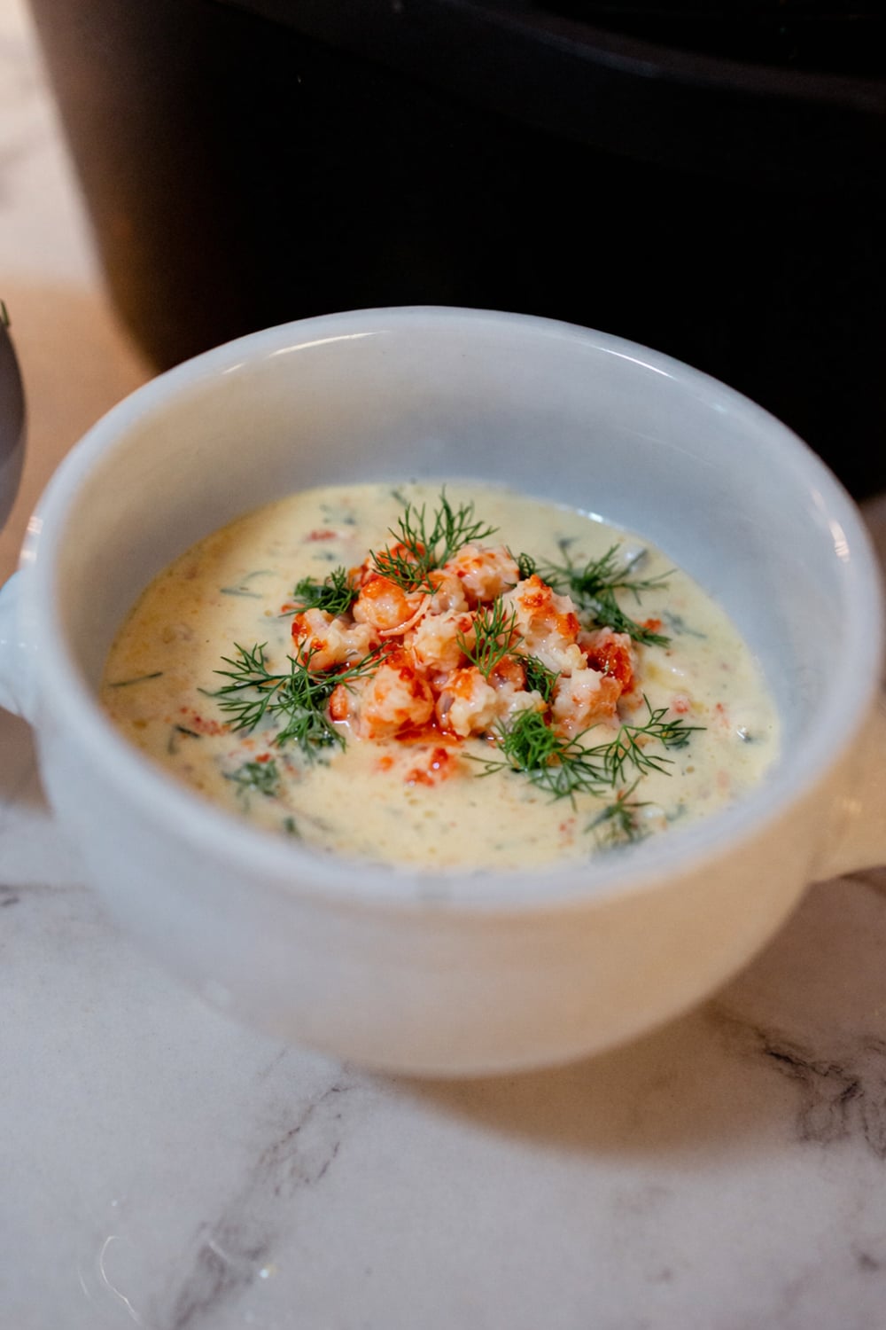 kräftsoppa med kräftost