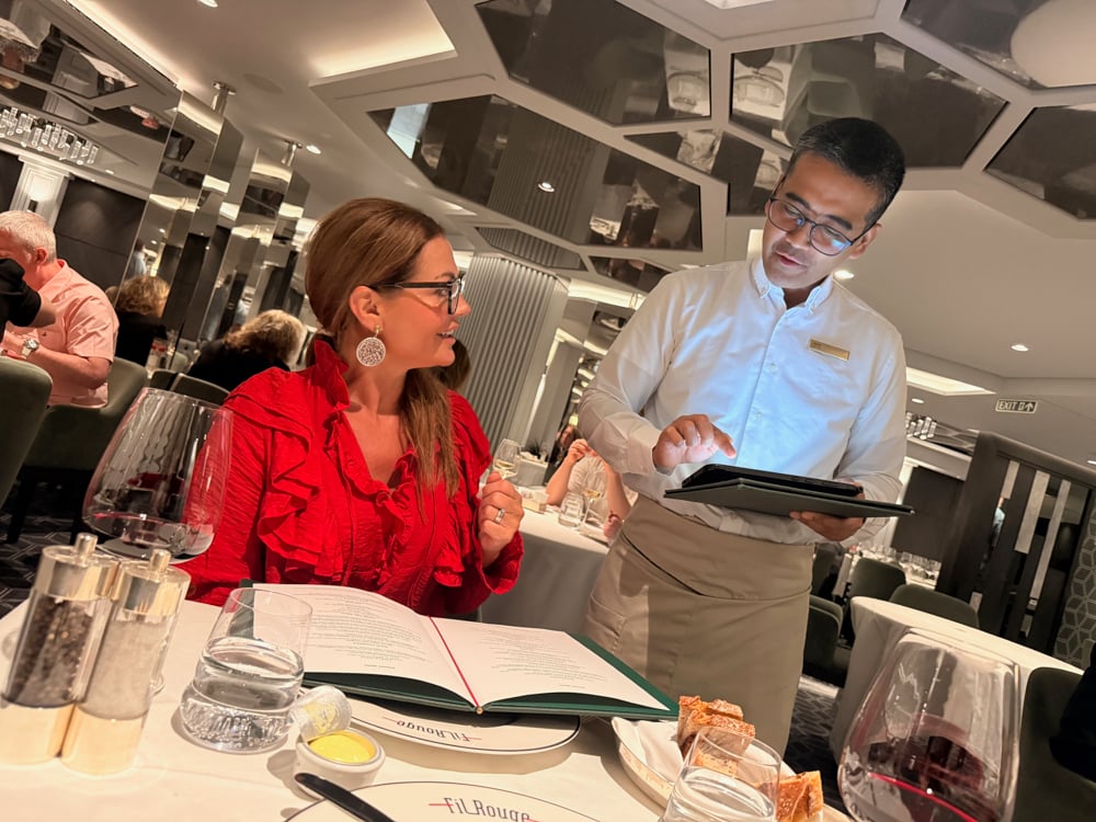 Middag på vår kryssning i Karibien