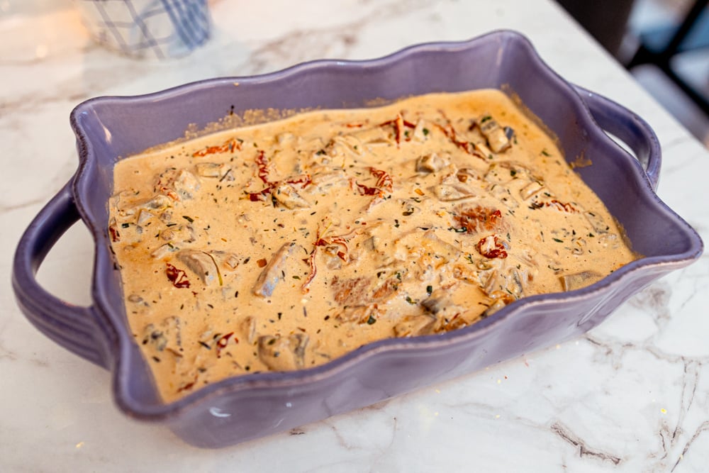 Fläskytterfilé i ugn med krämig sås