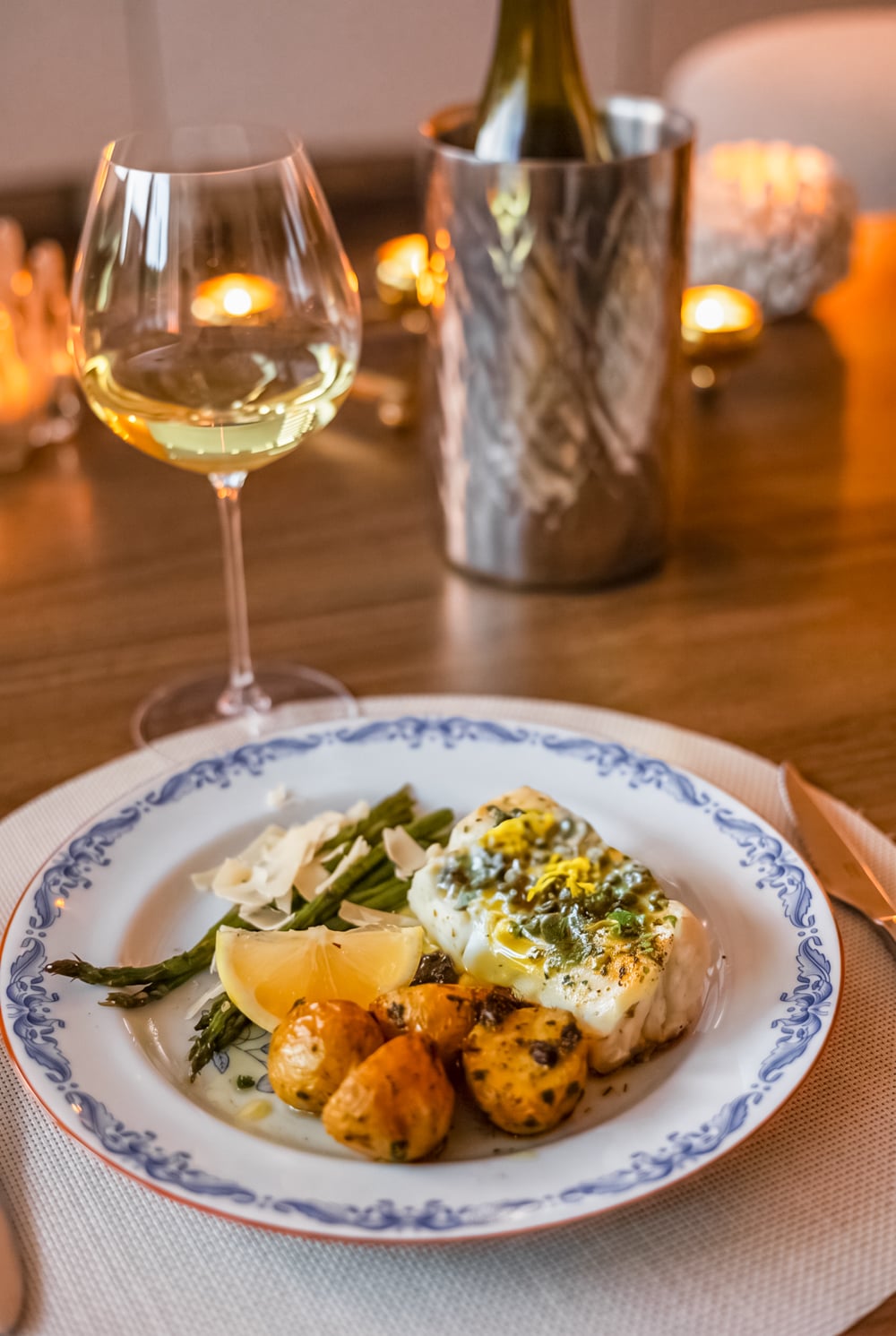 Skreitorsk med brynt citronsmör, parmesan och delikatesspotatis